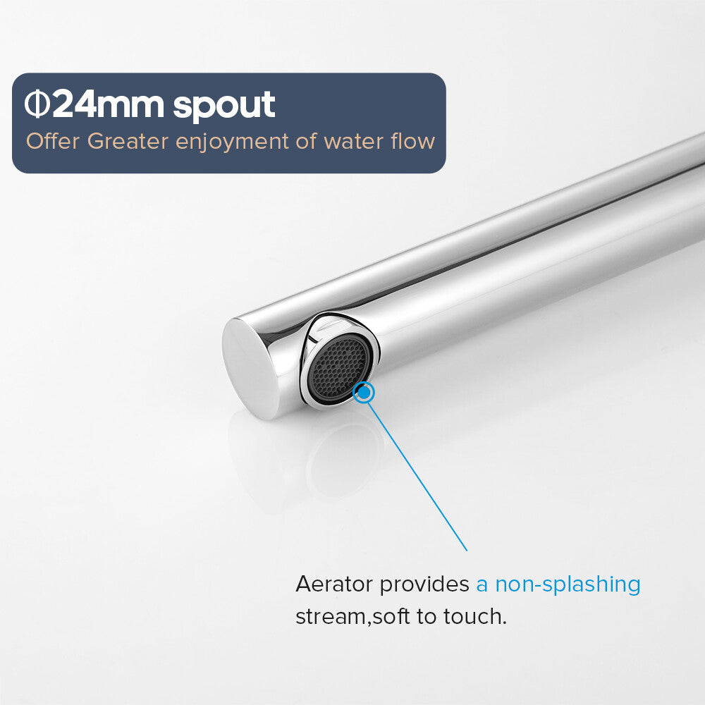 Decaura Bath Spout Wall Water Spout Basin Shower Mixer Taps Tapware Set Bathroom