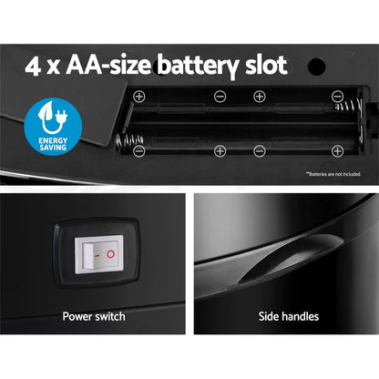 Devanti 58L Motion Sensor Bin Rubbish Automatic Trash Can Kitchen Black