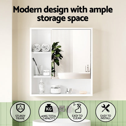 Cefito 560mm Bathroom Mirror Cabinet Medicine Adjustable Shelf Wall Mounted