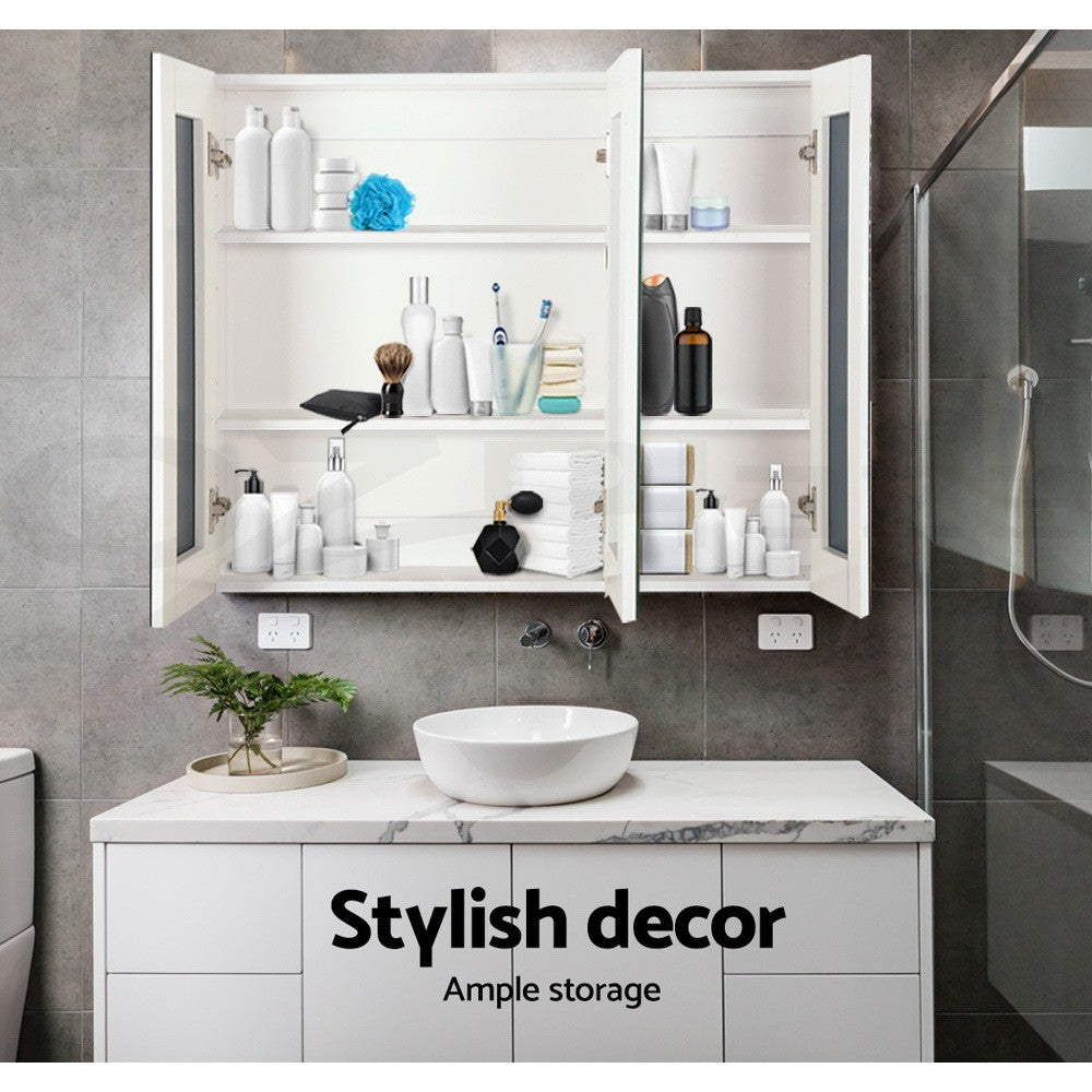 Cefito Bathroom Mirror Cabinet 1200x720mm Vanity Medicine Shaving Makeup White