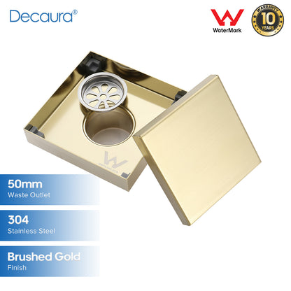 Decaura Shower Grate Drain Floor Waste Stainless Steel Tile Insert/Strip