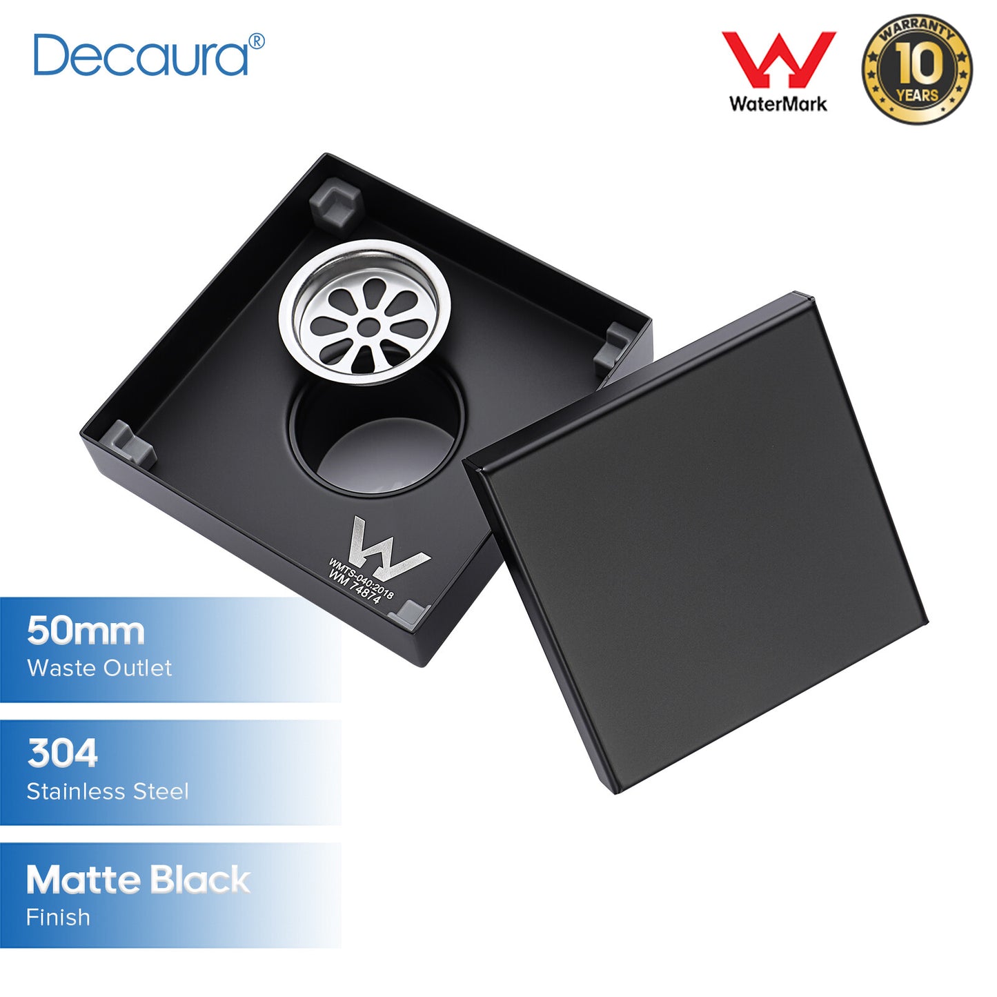 Decaura Shower Grate Drain Floor Waste Stainless Steel Tile Insert/Strip