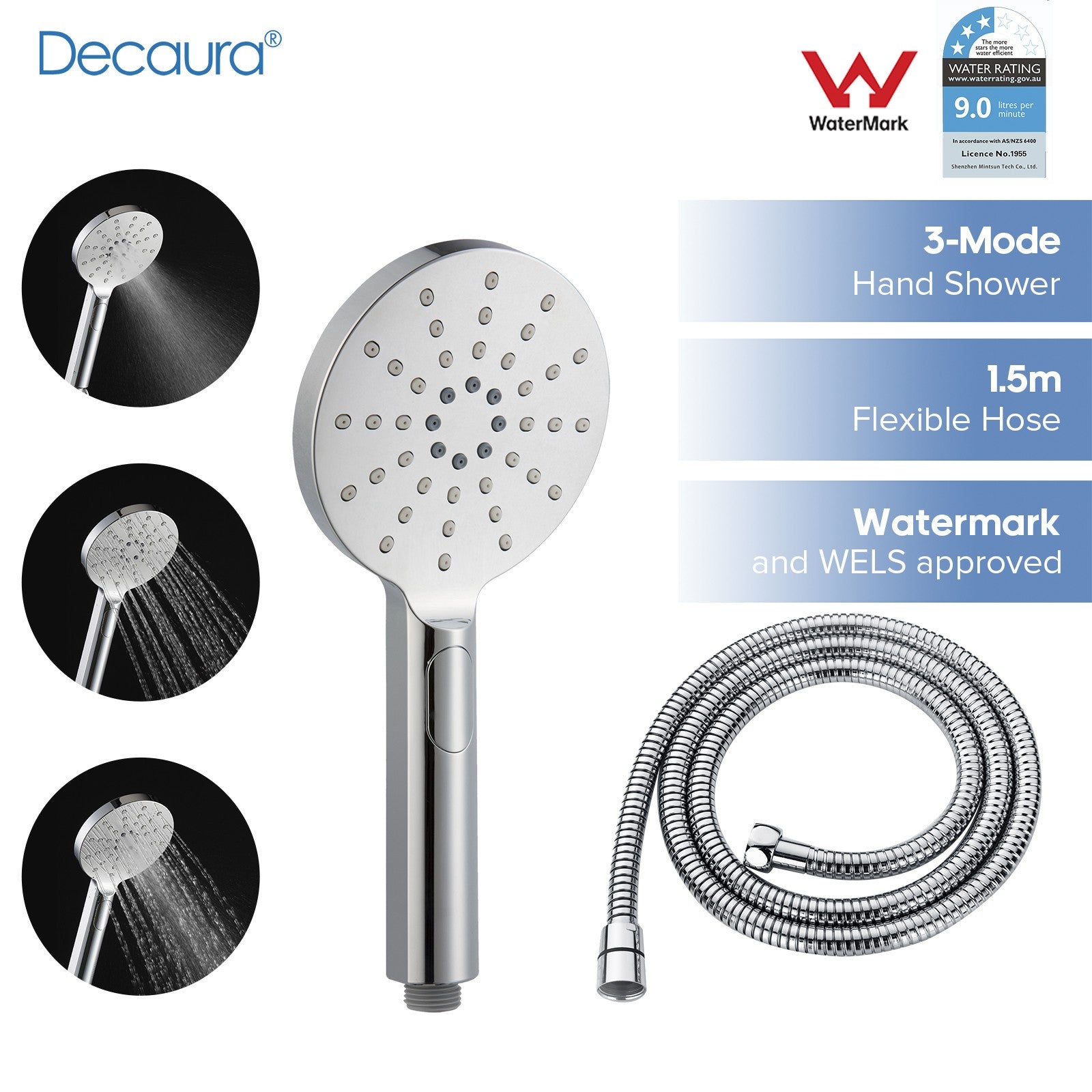 could not head 'https: Images High Quality Grahic WELS Round Hand Held Shower Head+1.5m Shower Hose 3-Mode Spray Chrome ...