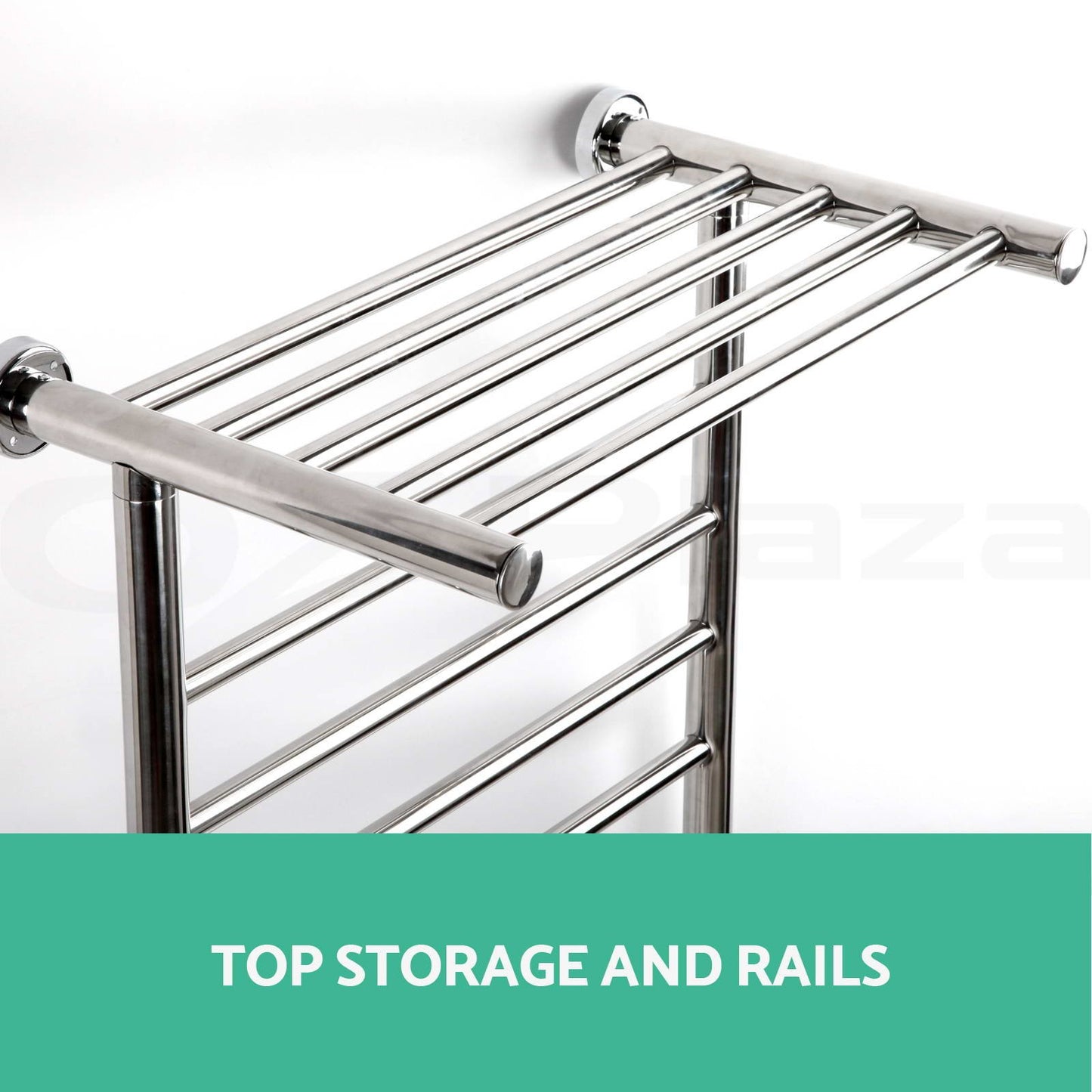 Devanti Heated Towel Rail Bathroom Electric Warmer Clothes Rack Stainless Steel