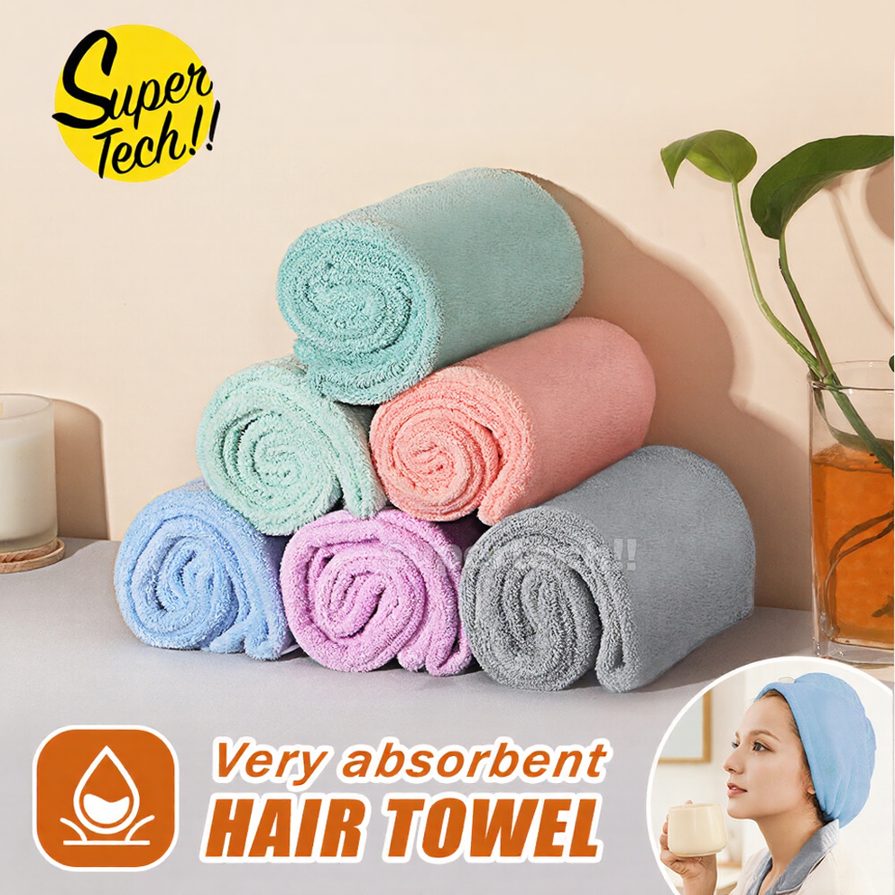 Quick Dry Hair Towel Drying Turban Bath Towel Head Wrap Fast Hat Spa Cap Soft AU
