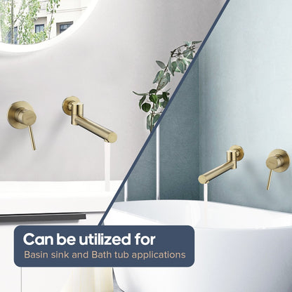 Decaura Bath Spout Wall Water Spout Basin Shower Mixer Taps Tapware Set Bathroom