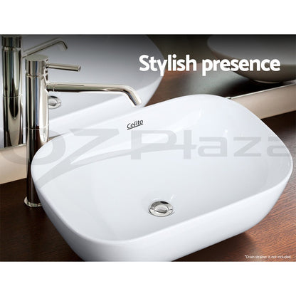 Cefito Bathroom Basin Ceramic Basins Vanity Sink Above Counter White Hand Wash