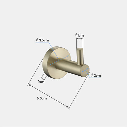 Towel Racks 600mm 750mm Toilet Roll Holder Robe Hook Chrome Black Brushed Gold