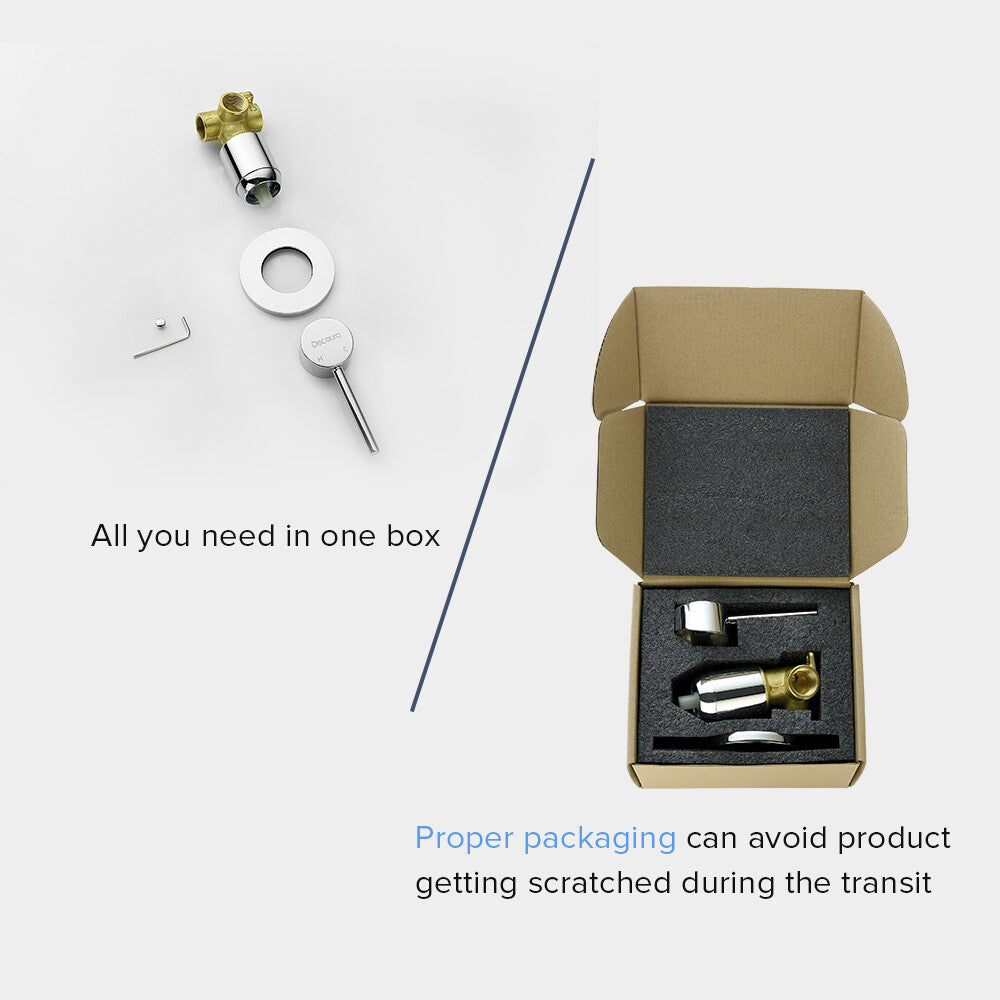 Decaura Bath Spout Laundry Round Chrome Wall Water Spouts Tapware Mixer Taps Set