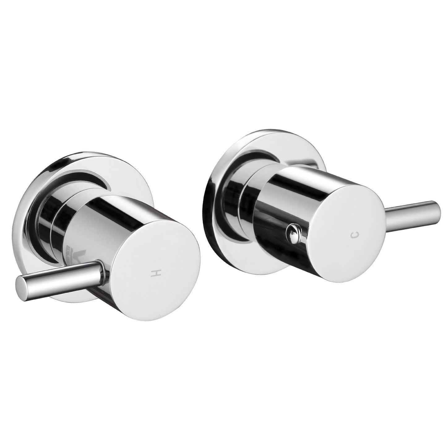 Decaura Shower Mixer Tap Valve Wall Tapware Chrome/Black/Gold 1/4 Turn Twin Taps