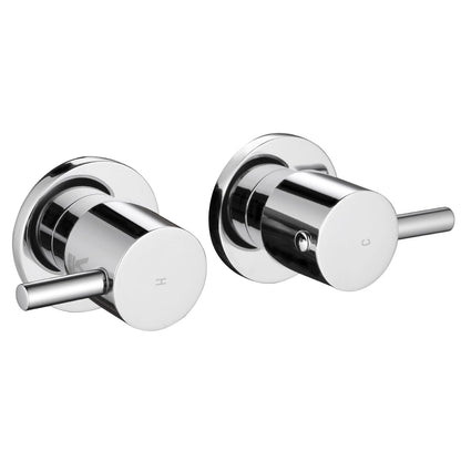 Decaura Shower Mixer Tap Valve Wall Tapware Chrome/Black/Gold 1/4 Turn Twin Taps