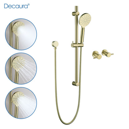 Decaura Hand Held Shower Head On Sliding Rail Set Shower Mixer Tap Wall Tapware