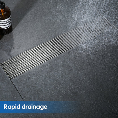 Decaura Shower Grate Drain Floor Waste Stainless Steel Tile Insert/Strip