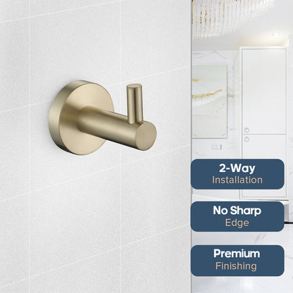 Towel Racks 600mm 750mm Toilet Roll Holder Robe Hook Chrome Black Brushed Gold