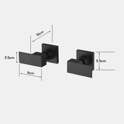 Decaura 8" Shower Head Set Gooseneck Arm Wall Tapware Shower Mixer Taps Black