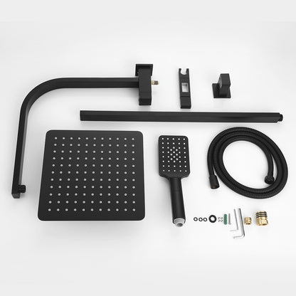 Decaura Square Rain Shower Head Set Matte Black Bathroom Wall Tapware Mixer Taps