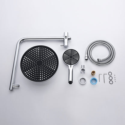 Decaura 10" shower head set chrome gooseneck shower arm 3-mode hand held shower