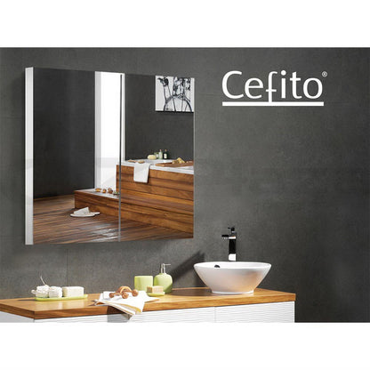 Cefito Bathroom Mirror Cabinet 750x720mm Vanity Medicine Shaving Makeup White