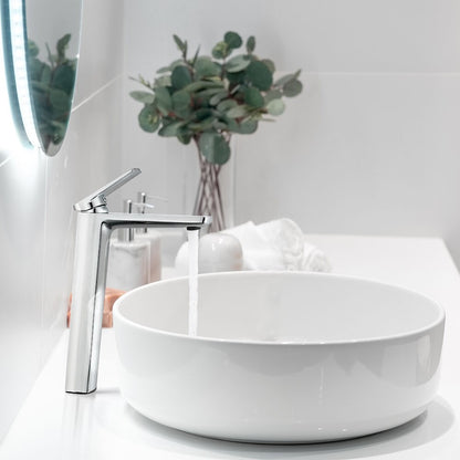 Simpuls Bathroom Vanity Tall Basin Mixer Tap Laundry Sink Brass Faucet Chrome