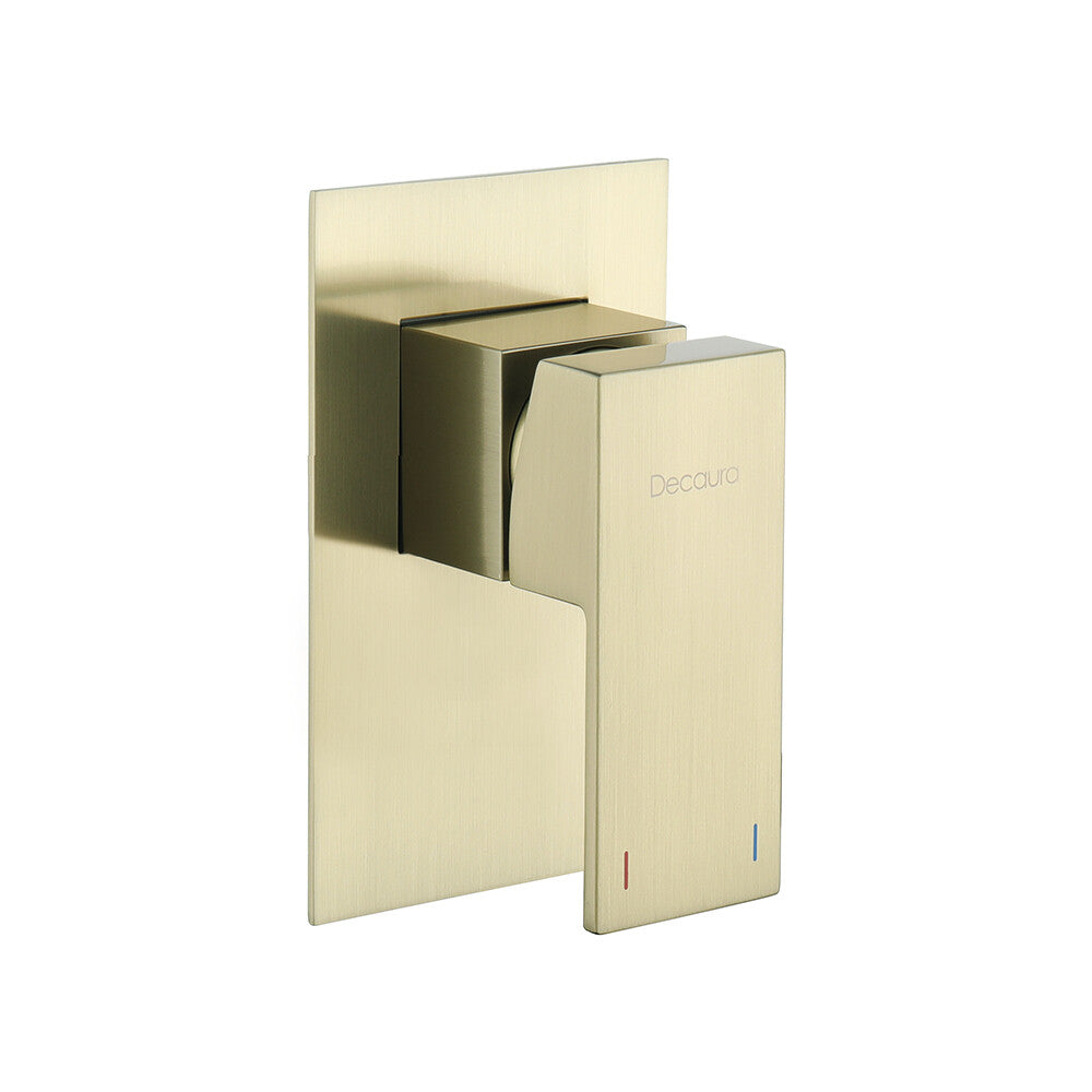 Decaura Shower Mixer Tap Square Brushed Gold/Chrome/Black Wall Mounted Tapware