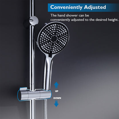 Decaura dual shower head set 10" rain shower head gooseneck shower arm chrome