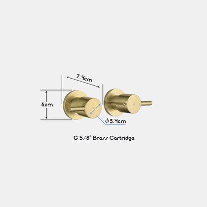 Decaura Shower Rail Set Hand Held Shower Head on Sliding Bar Brushed Gold Taps