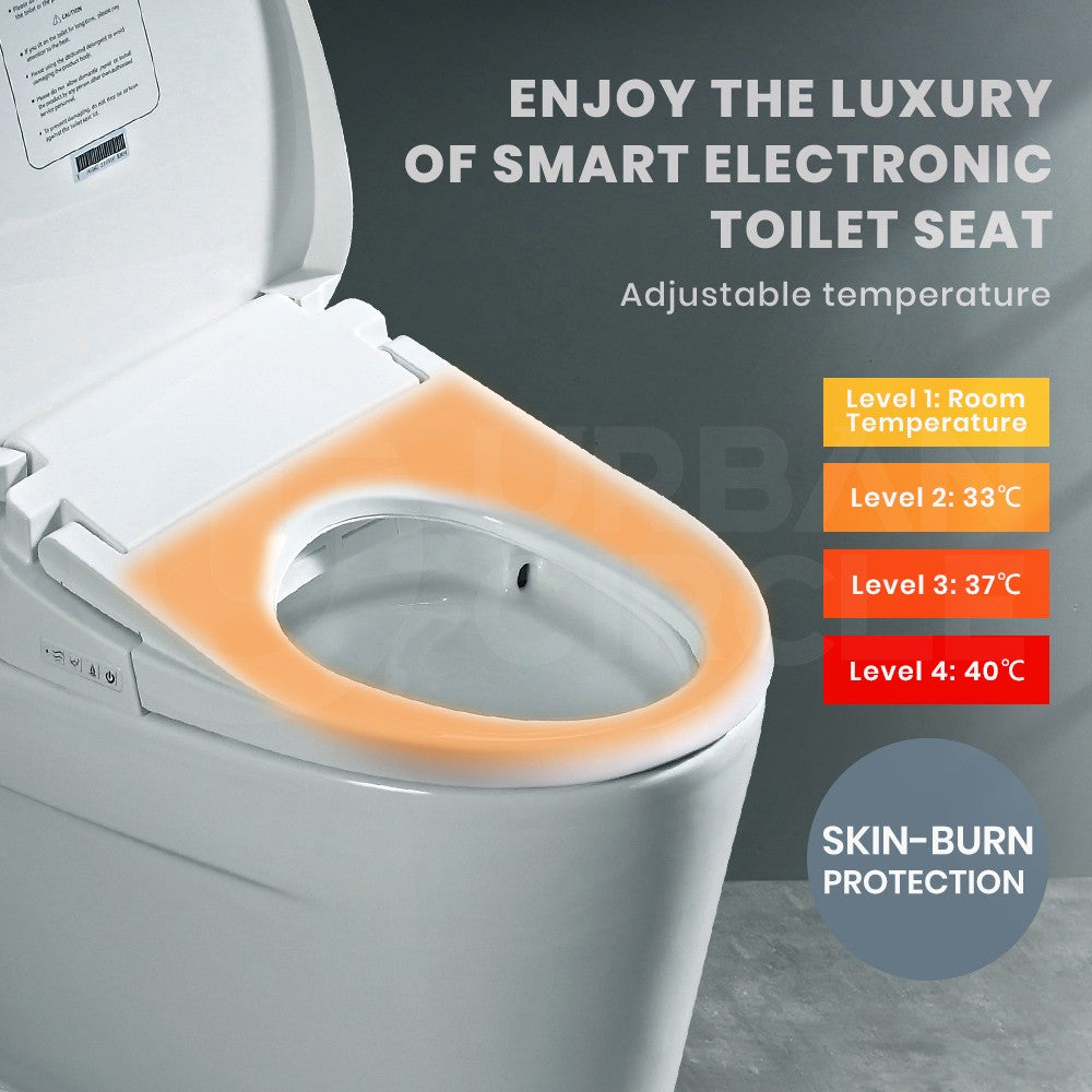Simplus Smart Electric Bidet Toilet Seat Cover Paper Saving Auto Wash w Remote