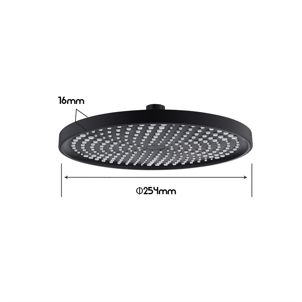 Decaura Rain Shower Head Gooseneck Shower Arm Chrome/Black Round/Square