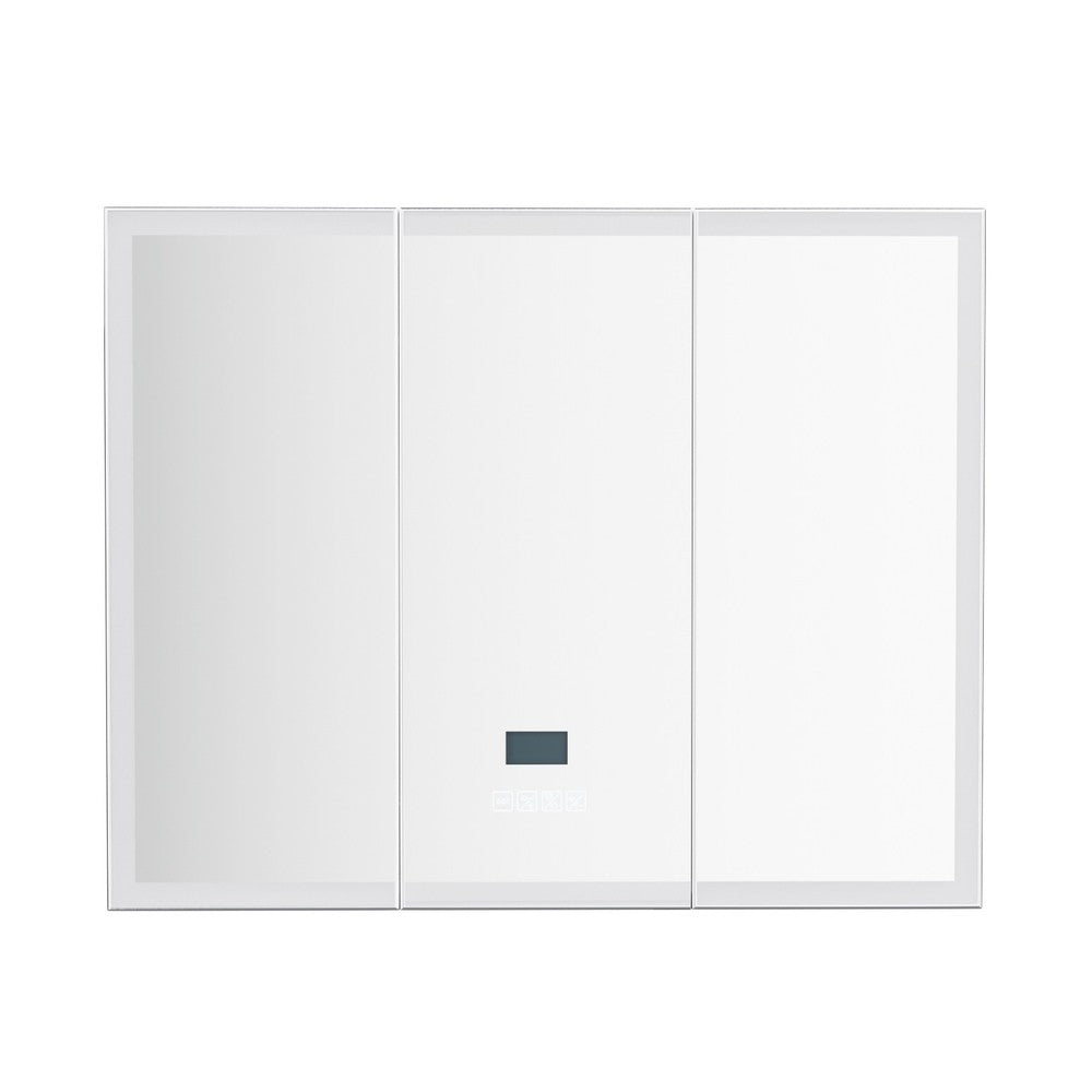 Bathroom Mirror Cabinet LED Light 900x720mm Medicine Wall Storage