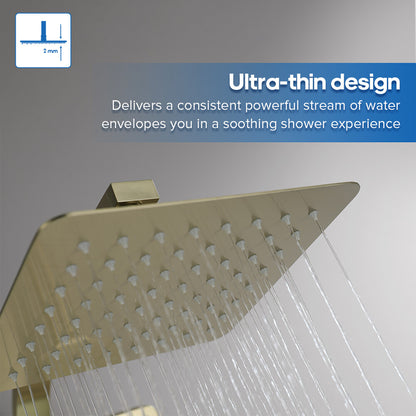 Decaura 8" Rain Shower Head Set 2 in 1 System Wall Tapware Shower Taps Square