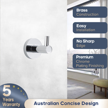 Wall Mounted Holder Set Towel Rack Batoroom Toilet Paper Holder Robe Hook Chrome