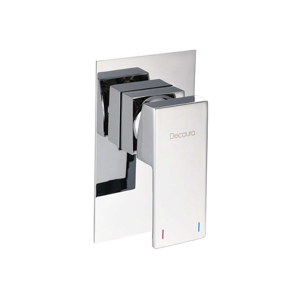 Decaura Shower Mixer Tap Basin Chrome Square Brass Bathroom Wall Mount Bath Tub