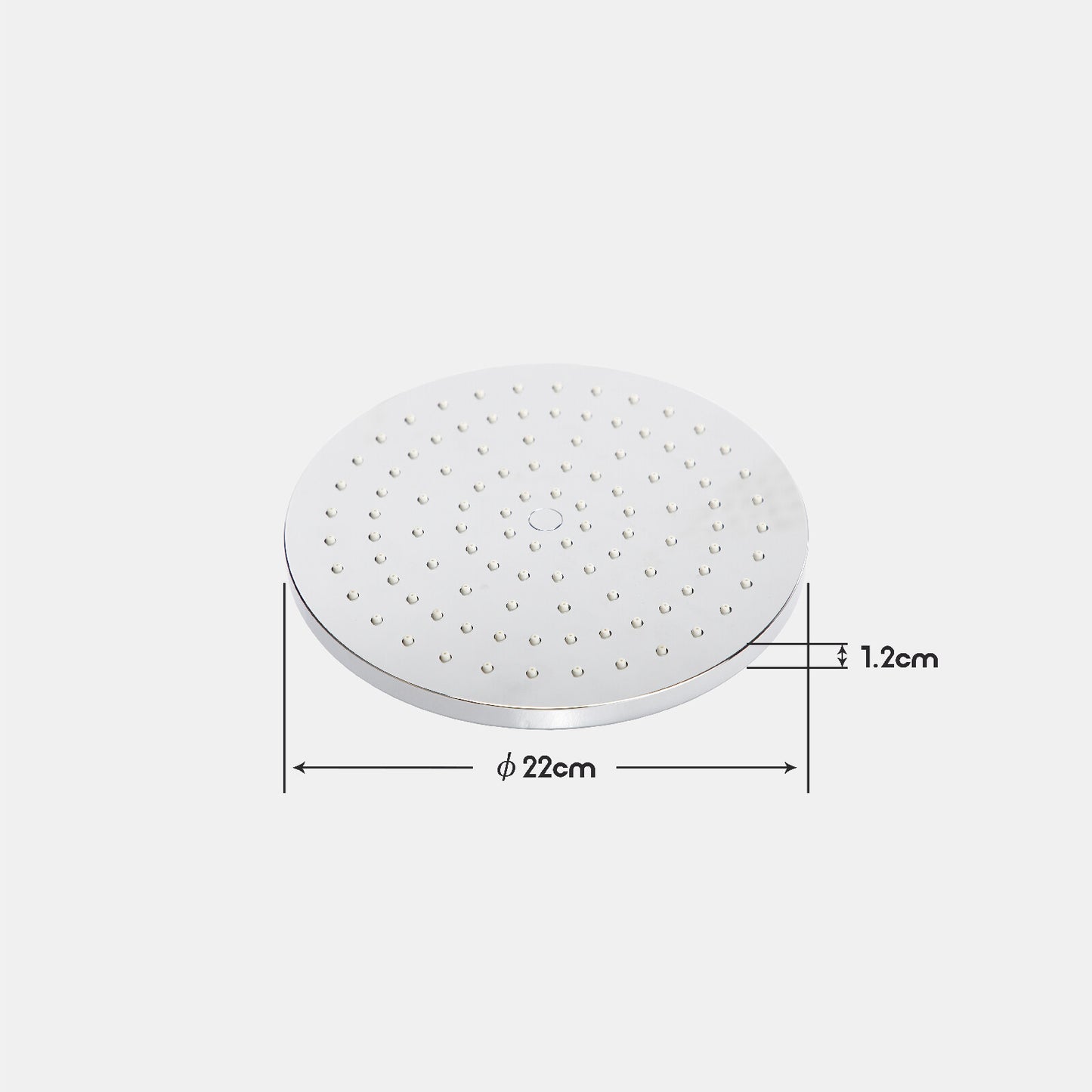 Decaura Rain Shower Head 8" 9" 10" 12" Round Square Chrome Black Gold Swivel