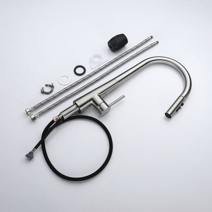Decaura Kitchen Sink Mixer Tap Faucet Pull Out 3-Mode Metal Spray Head Stainless