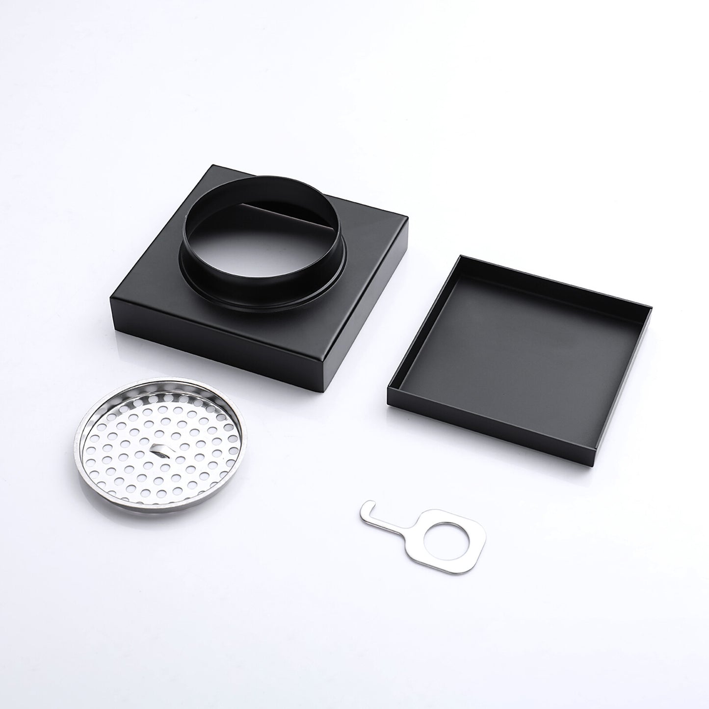 Tile Insert Square Shower Drain Grate 50mm/80mm Waste Outlet Brushed/Gold/Black