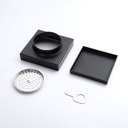 Tile Insert Square Shower Drain Grate 50mm/80mm Waste Outlet Brushed/Gold/Black