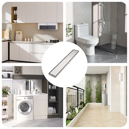 Decaura Tile Insert Shower Drain Grate Brushed Floor Waste 304 Stainless Steel