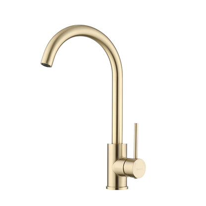 Decaura Kitchen Mixer Tap Brushed Gold 360° Swivel for Kitchen Sink