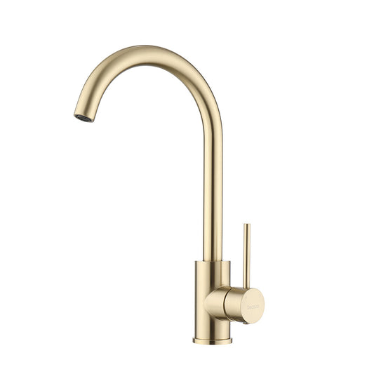 Decaura Kitchen Mixer Tap Brushed Gold 360° Swivel for Kitchen Sink