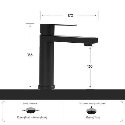 Decaura Basin Mixer Tap Bathroom Taps Vanity Faucet Matte Black Stainless Steel