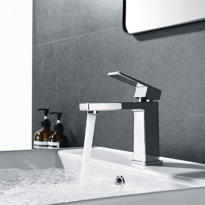 Decaura square basin mixer tap solid brass bathroom vanity sink faucet luxury