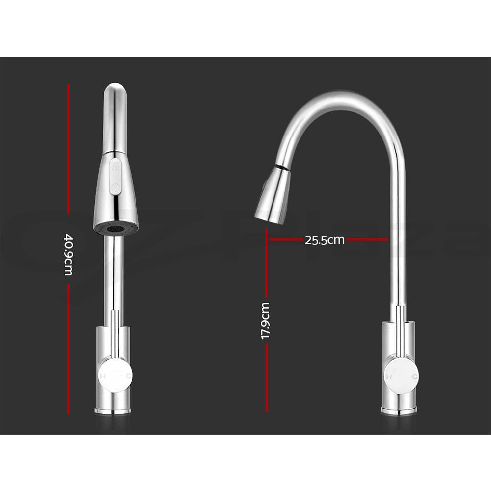Cefito Kitchen Mixer Tap Pull Out 2 Mode Sink Faucet Basin Laundry Chrome