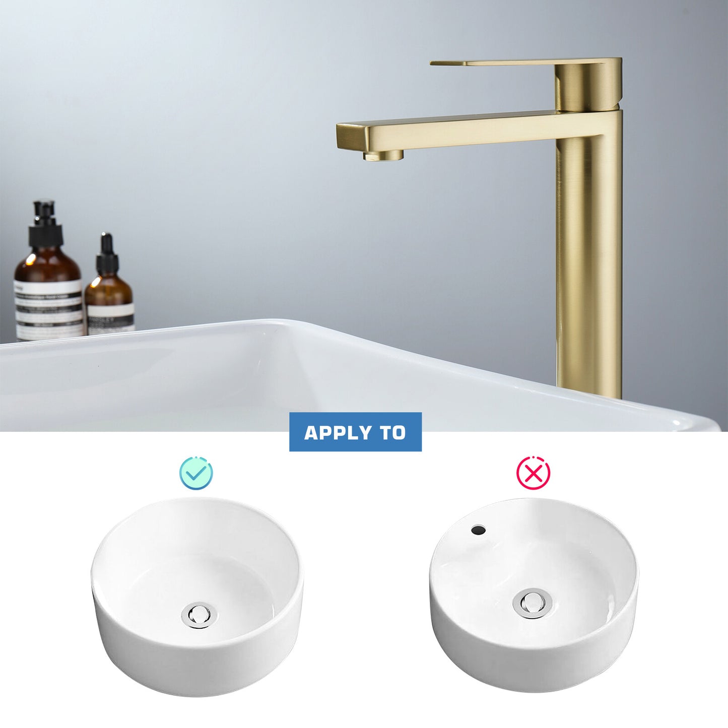 Decaura Bathroom Basin Sink Vanity Mixer Tap Black Chrome Brushed Gold