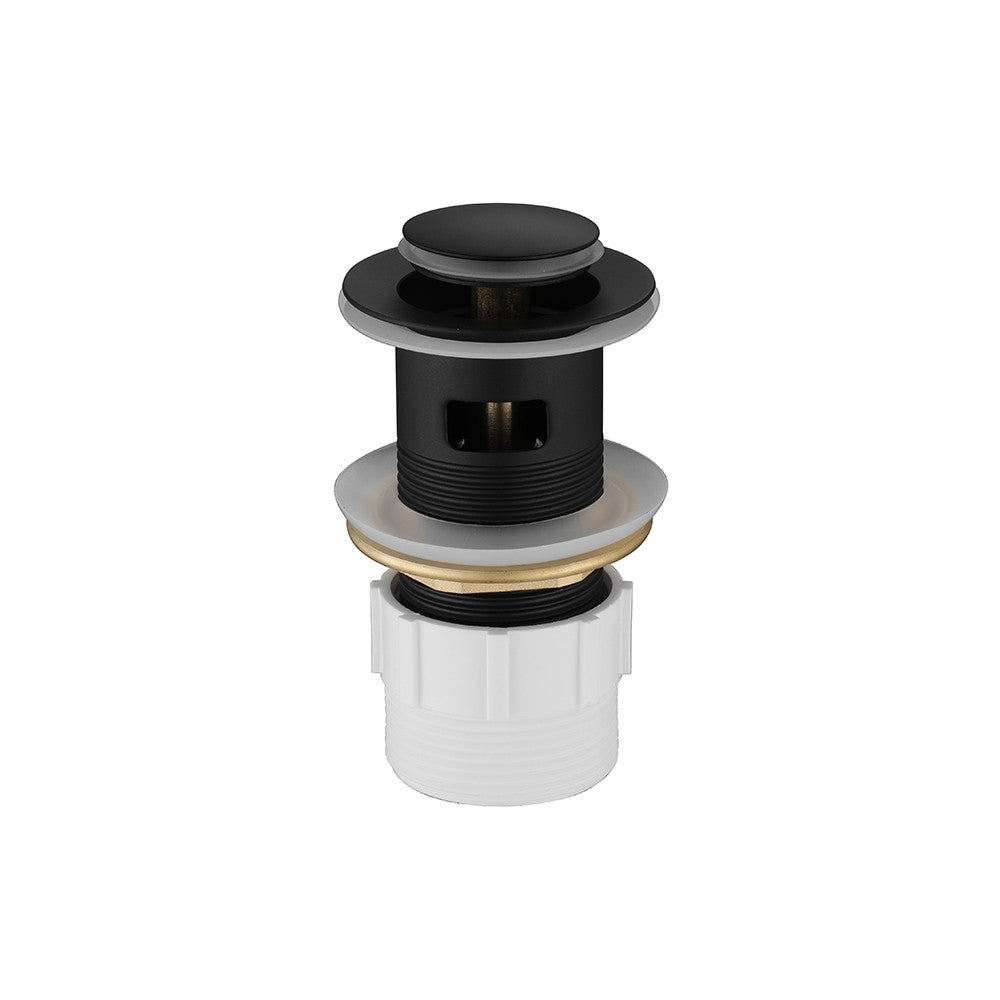Decaura Pop Up Waste with/without Overflow Push Plug Drain Gold/Black/Chrome