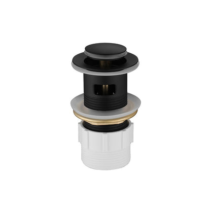 Decaura Pop Up Waste with/without Overflow Push Plug Drain Gold/Black/Chrome