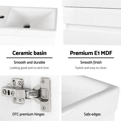 Cefito Vanity Unit 400mm Basin Bathroom Cabinet Storage Wall Hung Sink White
