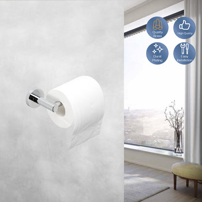 Wall Mounted Holder Set Towel Rack Batoroom Toilet Paper Holder Robe Hook Chrome