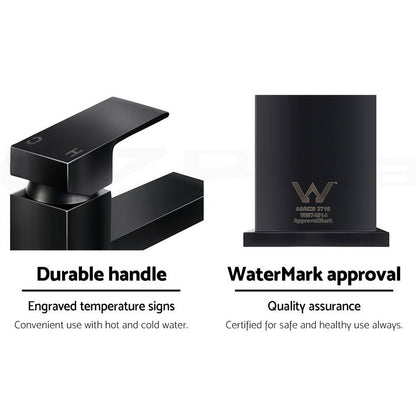 Cefito Bathroom Basin Mixer Tap Faucet Laundry Sink Swivel Black