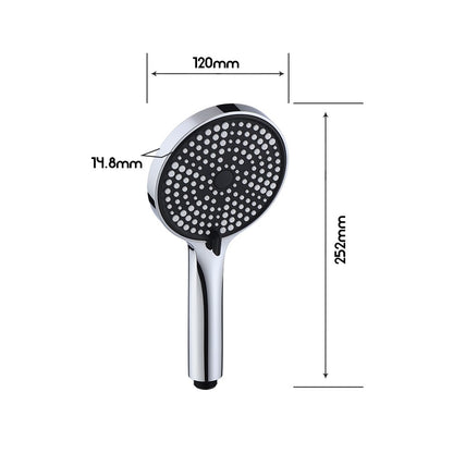 Decaura Hand Held Shower Head 3-Mode Spray Round Chrome Bathroom