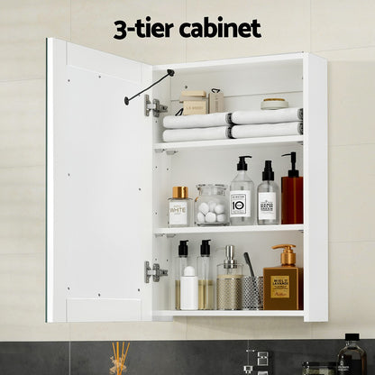 Bathroom Mirror Cabinet LED 500x720mm Medicine Wall Storage
